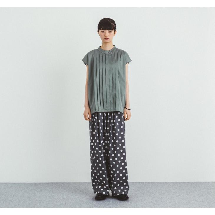 SALE セール】Cion(シオン) | コットンプリーツブラウス (dark mint 