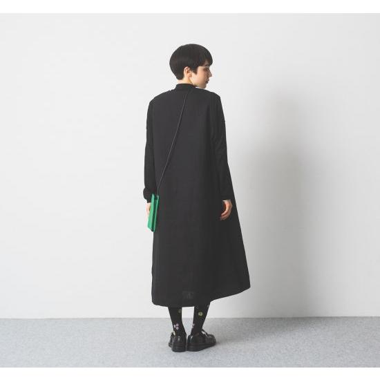 Cion(シオン) | リネンVネックワンピース (black) ワンピース