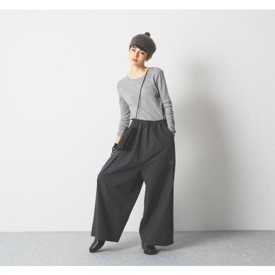 Cion(シオン) | コットンウルトラワイドパンツ (スミブラック  