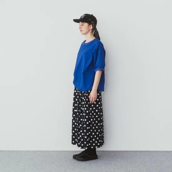 Cion(シオン) | コットンレーヨンドットスカート (navy) ボトムス
