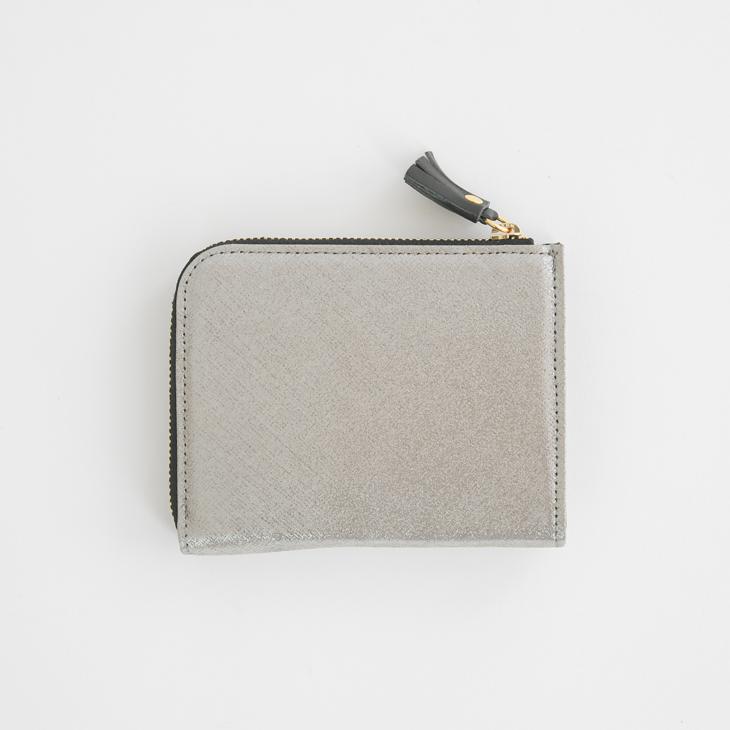 POMTATA (ポンタタ) | HAK L Zip Short Wallet (silver) | 財布
