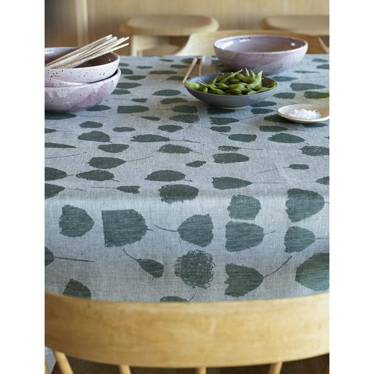 【SALE セール】FINE LITTLE DAY | BOUQUET TABLECLOTH - GREEN (147x250cm) (45112-52) | テーブルクロス【北欧 ファインリトルデイ リネン ナチュラル】の画像
