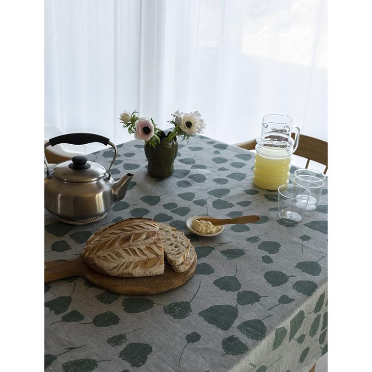 【SALE セール】FINE LITTLE DAY | BOUQUET TABLECLOTH - GREEN (147x250cm) (45112-52) | テーブルクロス【北欧 ファインリトルデイ リネン ナチュラル】の画像