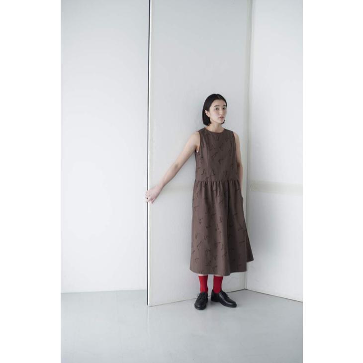 rikolekt | birds ノースリーブドレス (brown) ワンピース【リコレクト 