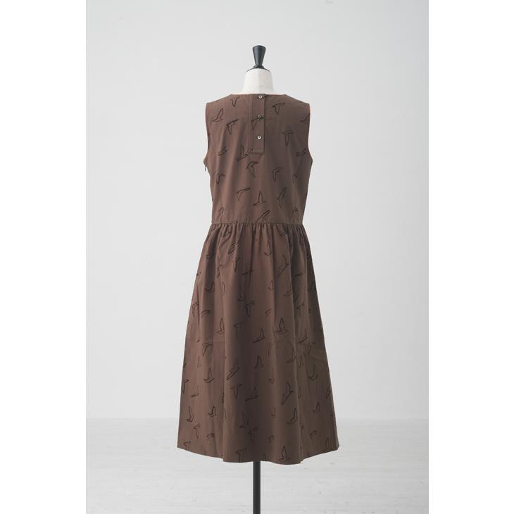 rikolekt | birds ノースリーブドレス (brown) ワンピース【リコレクト 