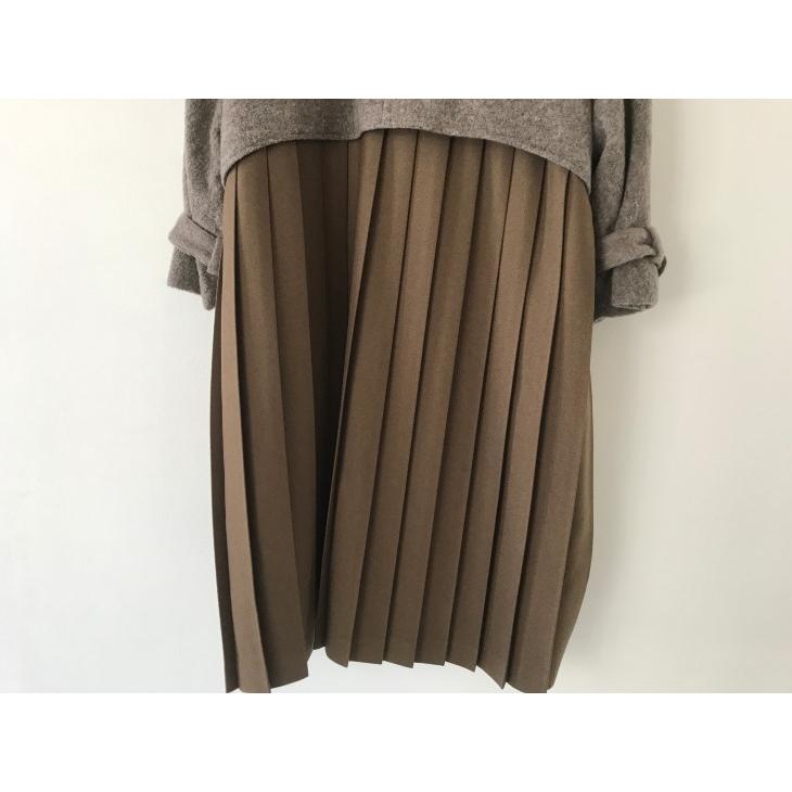 bedsidedrama | Pleats Oversized P-Coat  (brown) |   アウター 防寒 ベッドサイドドラマの画像
