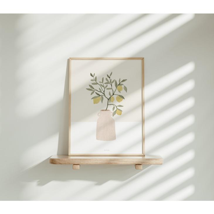 MICUSH | POTTERY AND FLOWERS - LEMON BRANCH (AP154) | アートプリント/ポスター (50x70cm) 北欧_2