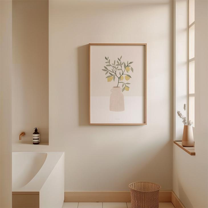 MICUSH | POTTERY AND FLOWERS - LEMON BRANCH (AP154) | アートプリント/ポスター (50x70cm) 北欧_3