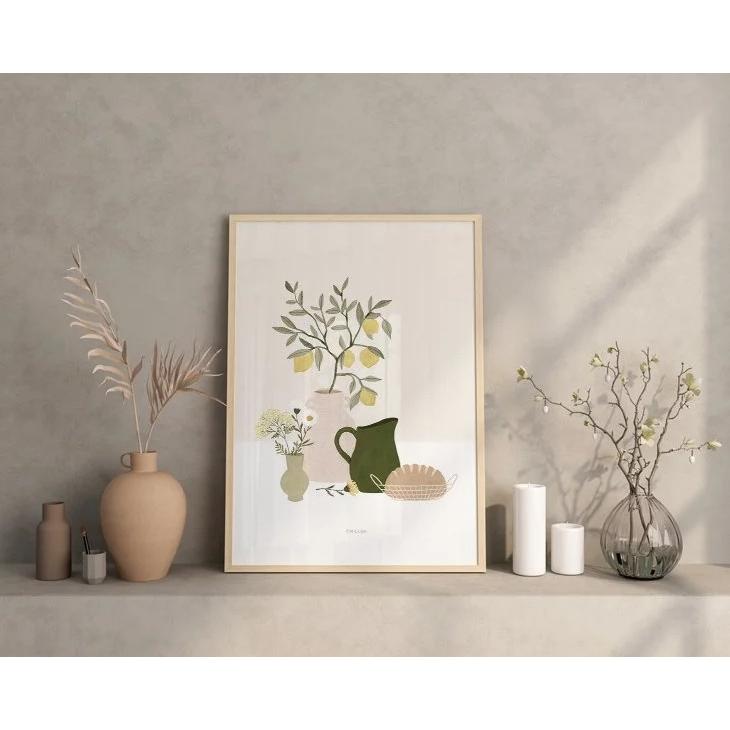 MICUSH | POTTERY AND FLOWERS - FESTIVE TABLE (AP156) | アートプリント/ポスター (50x70cm) 北欧_2