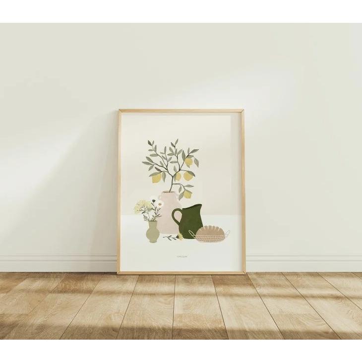 MICUSH | POTTERY AND FLOWERS - FESTIVE TABLE (AP156) | アートプリント/ポスター (50x70cm) 北欧_4