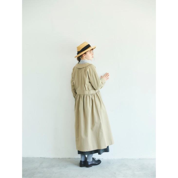 MAGALI | コットンシルク・ ショールカラーワンピース (beige  