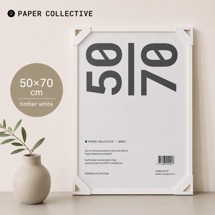 PAPER COLLECTIVE / MADO | ポスターフレーム (timber white) | 50x70cm 額縁 ホワイト 白 木製