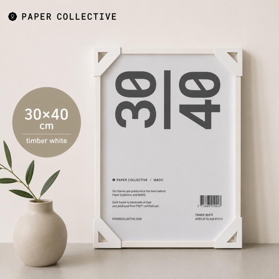 PAPER COLLECTIVE / MADO | ポスターフレーム (timber white) | 30x40cm 額縁 ホワイト 白 木製