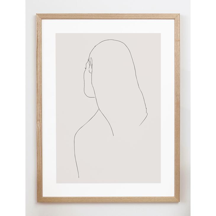 CARO CARO PRINTS | Woman Portrait Art Print (MODM-4301) | アートプリント/アートポスター (30x40cm) 北欧 アブストラクト｜hafen