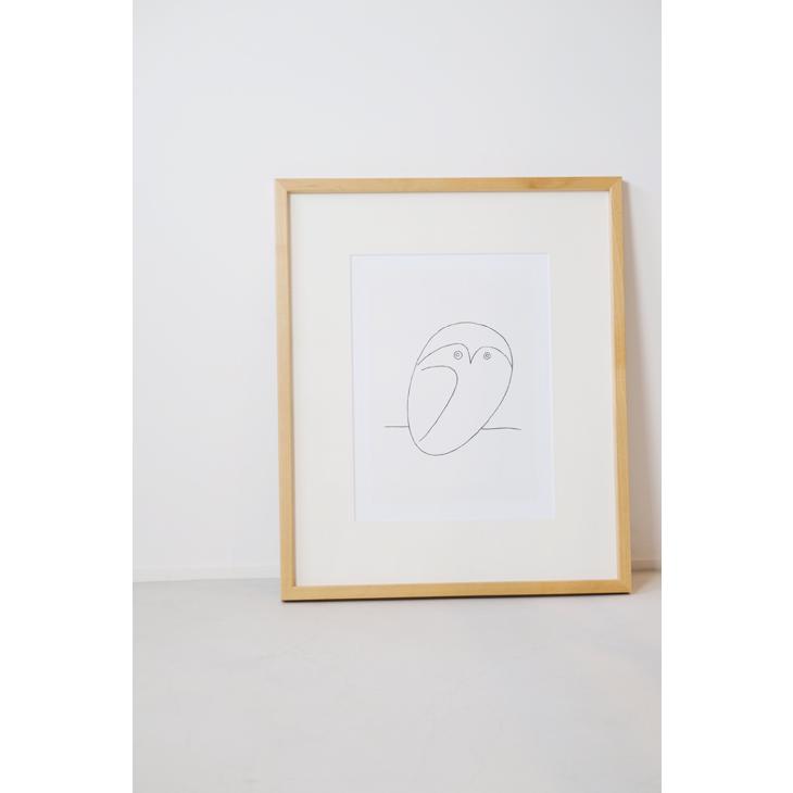 PABLO PICASSO (パブロ・ピカソ) | Le hibou (natural frame) | アートプリント/アートポスター フレーム付き 北欧 スカンジナビアン