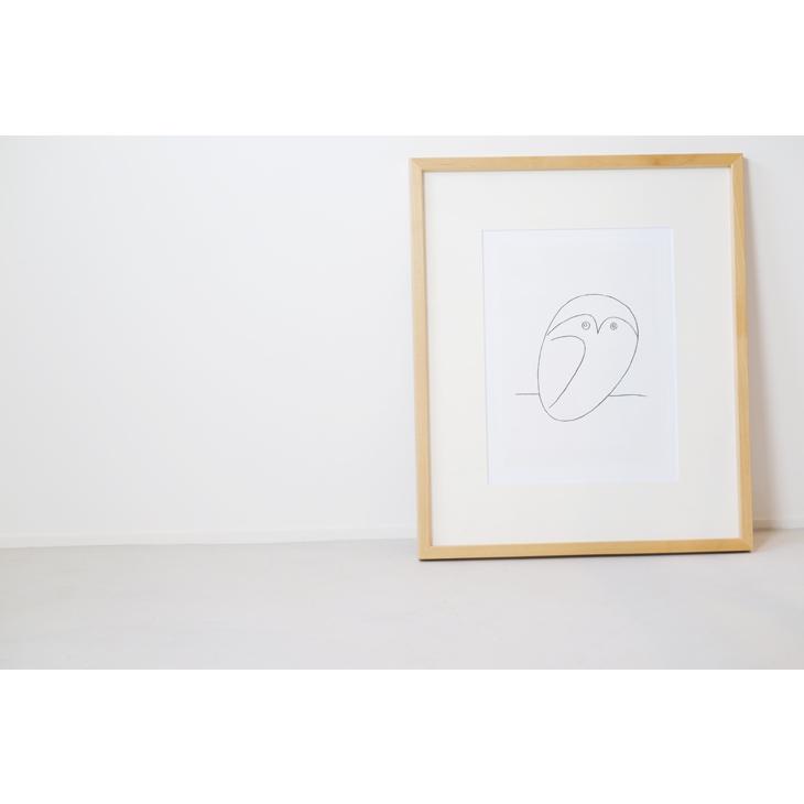 PABLO PICASSO (パブロ・ピカソ) | Le hibou (natural frame) | アートプリント/アートポスター フレーム付き 北欧 スカンジナビアンの画像