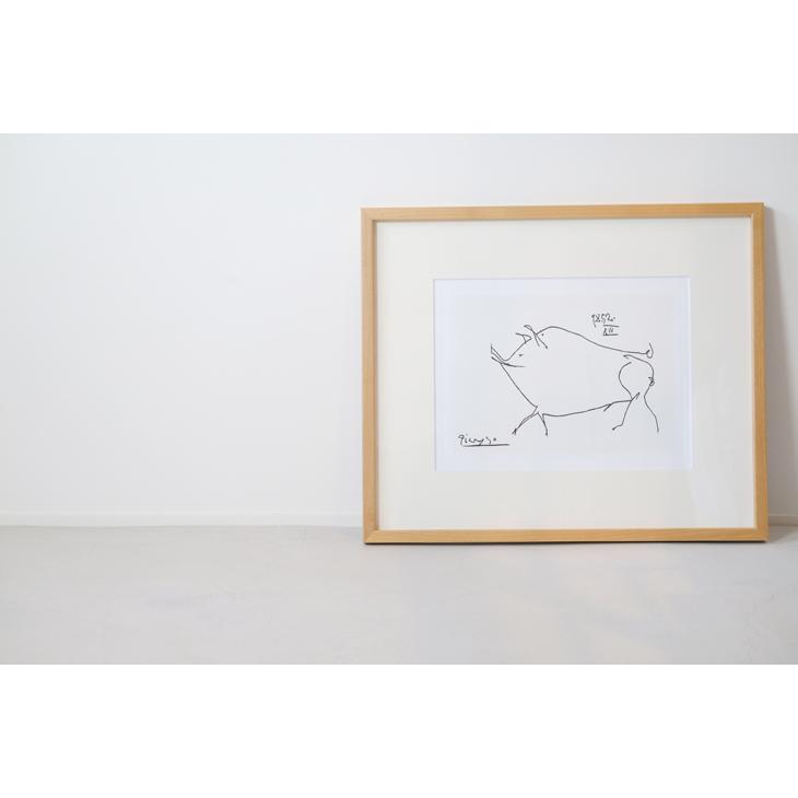 PABLO PICASSO (パブロ・ピカソ) | Le petit cochon (natural frame) | アートプリント/アートポスター フレーム付き 北欧 スカンジナビアンの画像