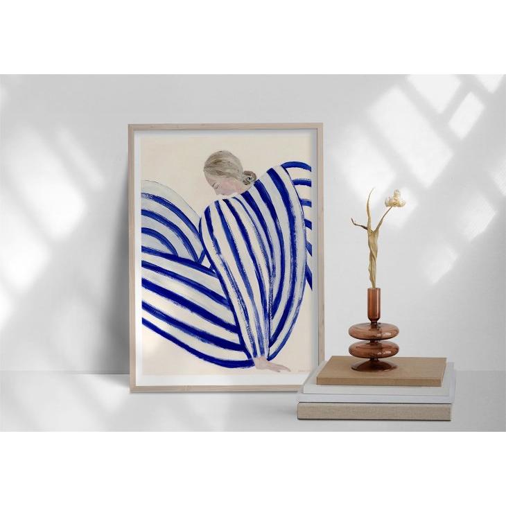 THE POSTER CLUB x Sofia Lind | Blue Stripe At Concorde 30x40cm