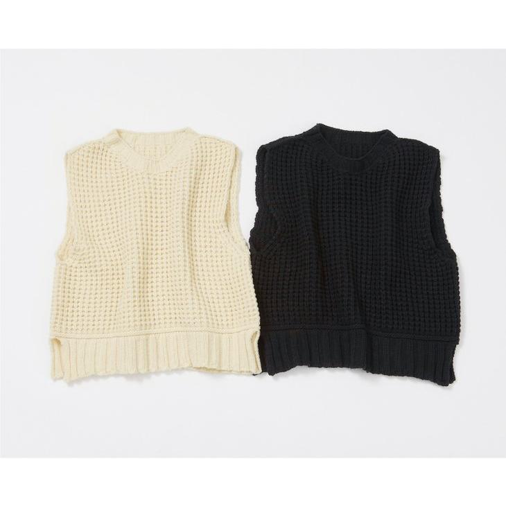 Cion (シオン) | ウールワッフルベスト (off white) トップス ブラウス