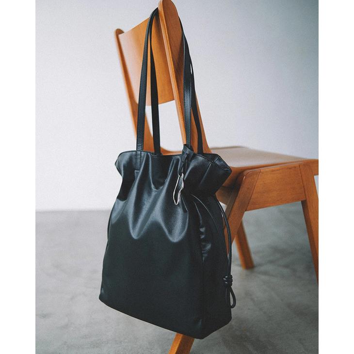 パセリ様リクエスト etul アップルレザーギャザートートバッグ他計2点 etul (エツル) | APPLE LEATHER ギャザートート (black) バッグ トート