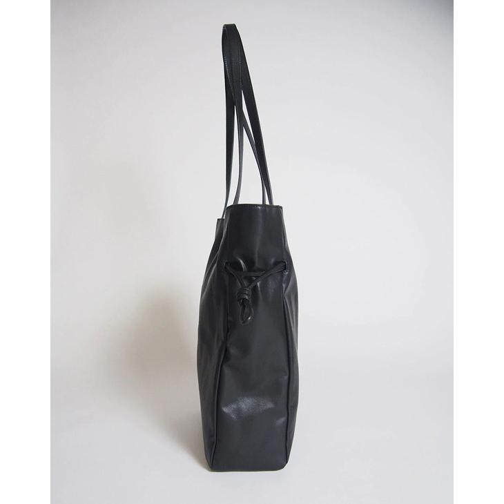 etul (エツル) | APPLE LEATHER ギャザートート (black) バッグ トート