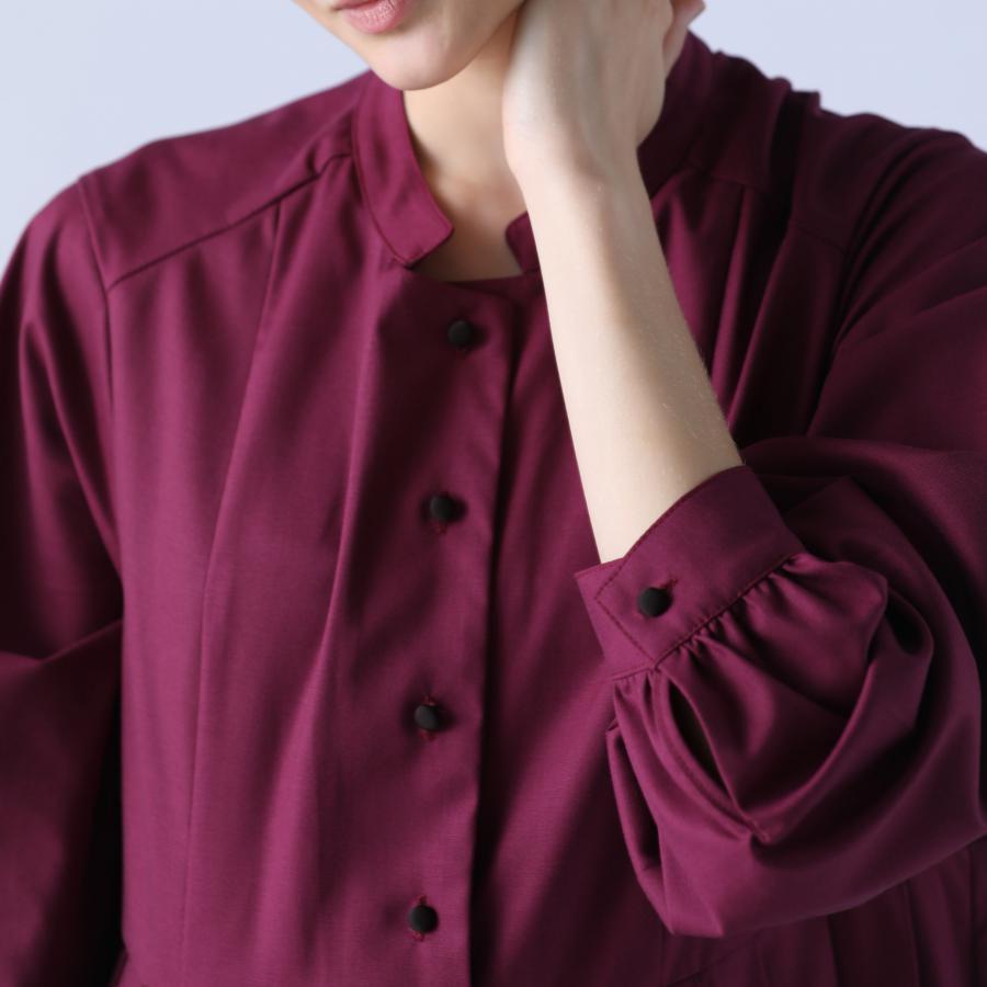 KELEN (ケレン) | DESIGN PLEATS DRESS "CARINA" (red purple) size M |   ワンピース シンプル お洒落｜hafen｜05