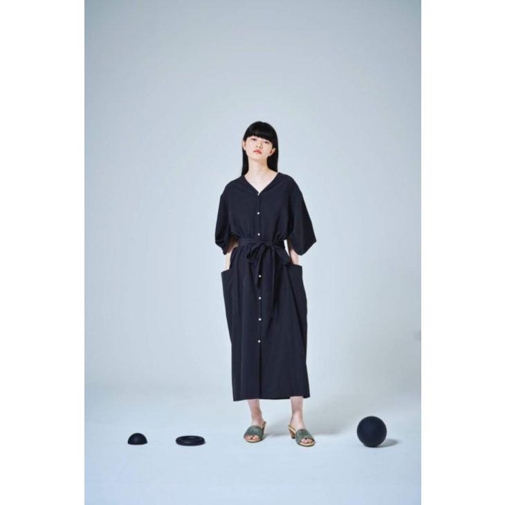 SALE セール】sneeuw (スニュウ) | フォルデッドワンピース (black