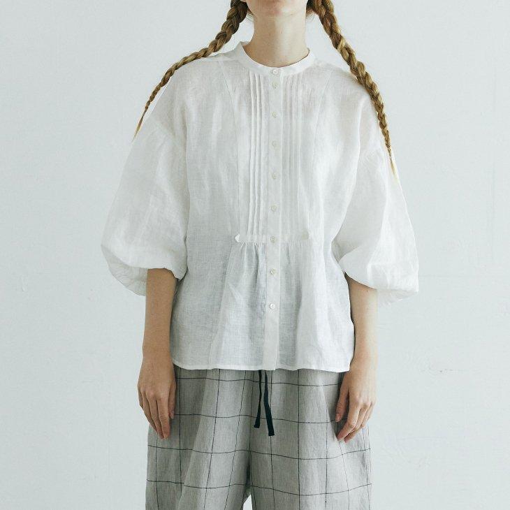 MAGALI | フレンチリネン・バロン・ブラウス (white) | トップス 