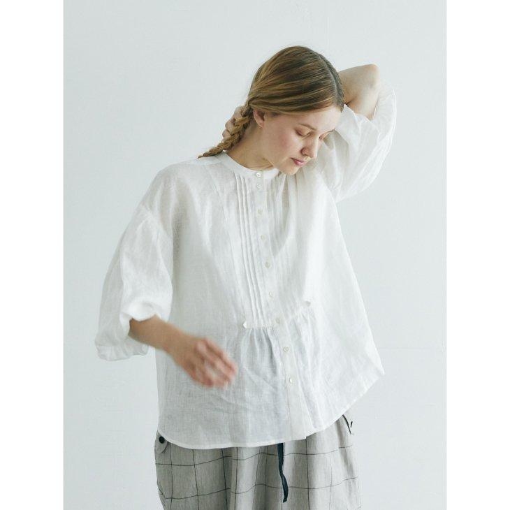MAGALI | フレンチリネン・バロン・ブラウス (white) | トップス 