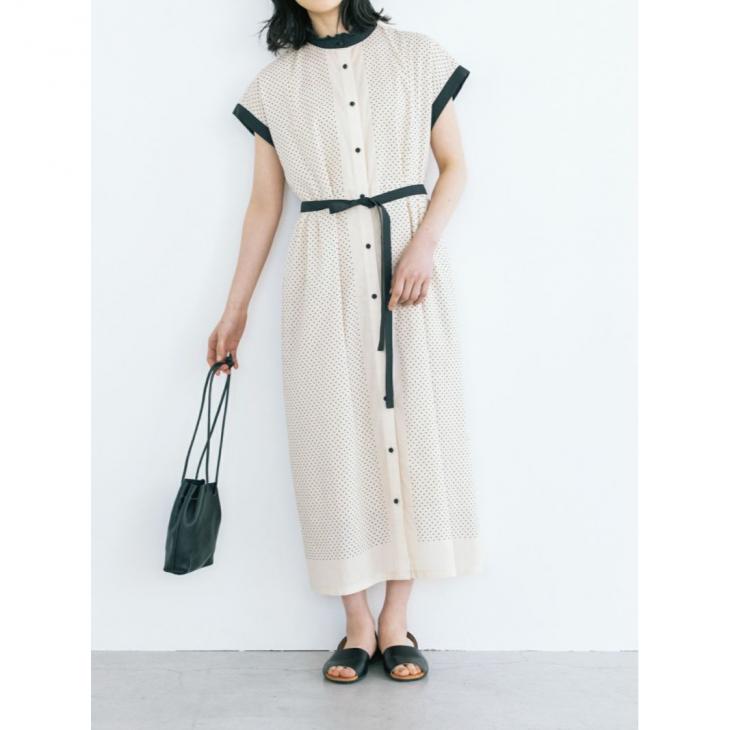 PONT DE CHALONS ドット柄ワンピース 新品タグ付属インナーあり SALE セール】Pont de Chalons (ポンデシャロン) | パネルドット