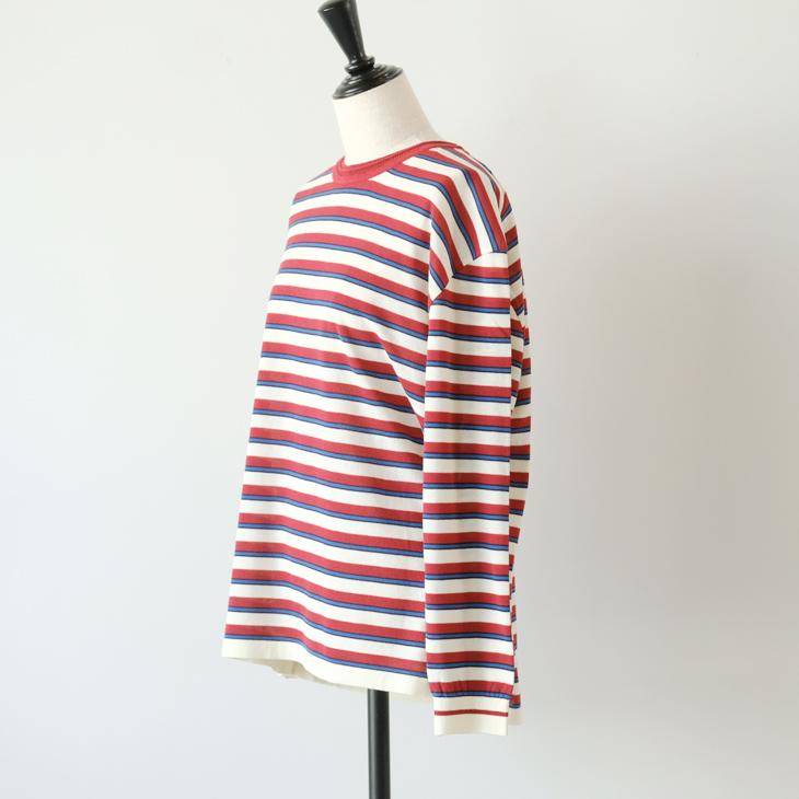 ASEEDONCLOUD ボーダー カットソー SALE セール】ASEEDONCLOUD | Jiyusou border T-shirt (red) トップス