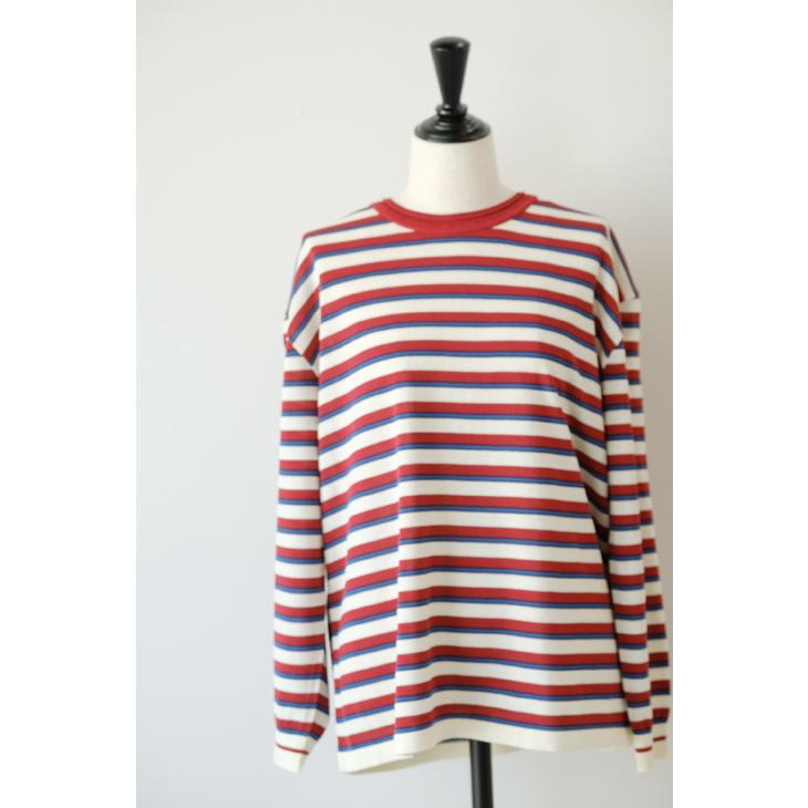 ASEEDONCLOUD ボーダー カットソー SALE セール】ASEEDONCLOUD | Jiyusou border T-shirt (red) トップス
