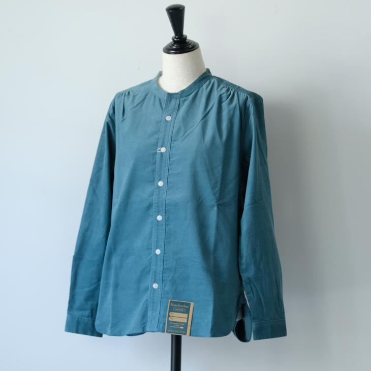 ASEEDONCLOUD | Handwerker | HW collarless shirt (green) XS size 