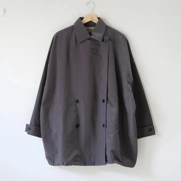 FILUM | リラックスミドルトレンチ (black/charcoal) トレンチコート