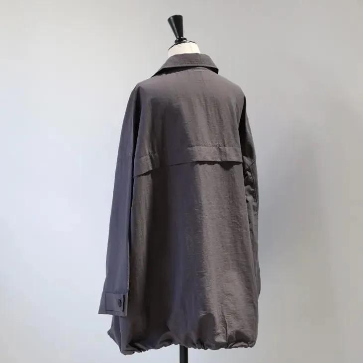 まなつ　FILUM フィルム　リラックスミドルトレンチ FILUM | リラックスミドルトレンチ (black/charcoal) トレンチコート