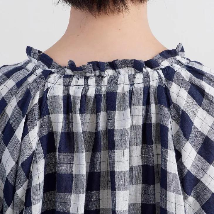 SALE セール】HEAVENLY (ヘブンリー) | LINEN CHECK FRILLNECK DOLMAN 