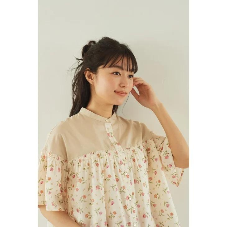 SALE セール】sosotto (ソソット) | LIBRTYPRINTゴムシャーリング切替 