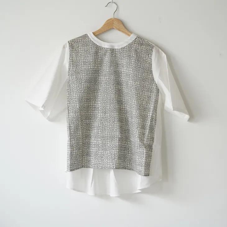 sosotto (ソソット) | 綿麻前身LIBERTY後ろタックブラウス (off white