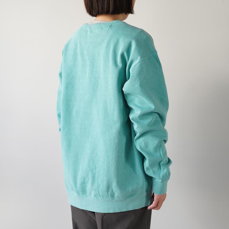 【SALE セール】ALL HOURS (オールアワーズ) | 9.5oz PIGMENT SWEAT (green) | トップス シンプル_3