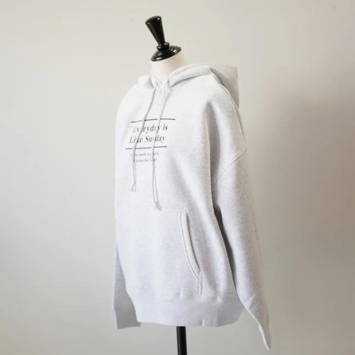 ALDAYS (オルデイズ) | BIG SILHOUETTE SWEAT HOODIE " LIKE SUNDAY " (navy / ash) | トップス スウェット フーディー_7