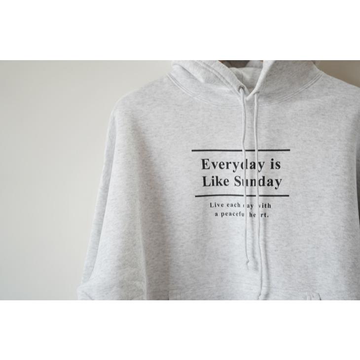 ALDAYS (オルデイズ) | BIG SILHOUETTE SWEAT HOODIE " LIKE SUNDAY " (navy / ash) | トップス スウェット フーディー_10