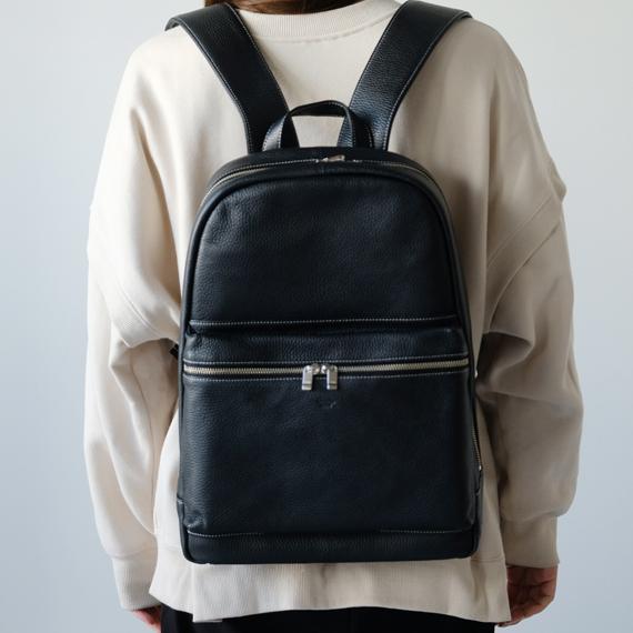 blancle (ブランクレ) | LEATHER 1DAY PACK (black) リュック 鞄