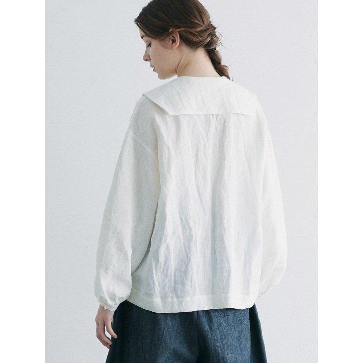 MAGARI マガリ リネンパピエ グランカラーブラウス 新品 MAGALI | リネンパピエ・グランカラーブラウス (off white