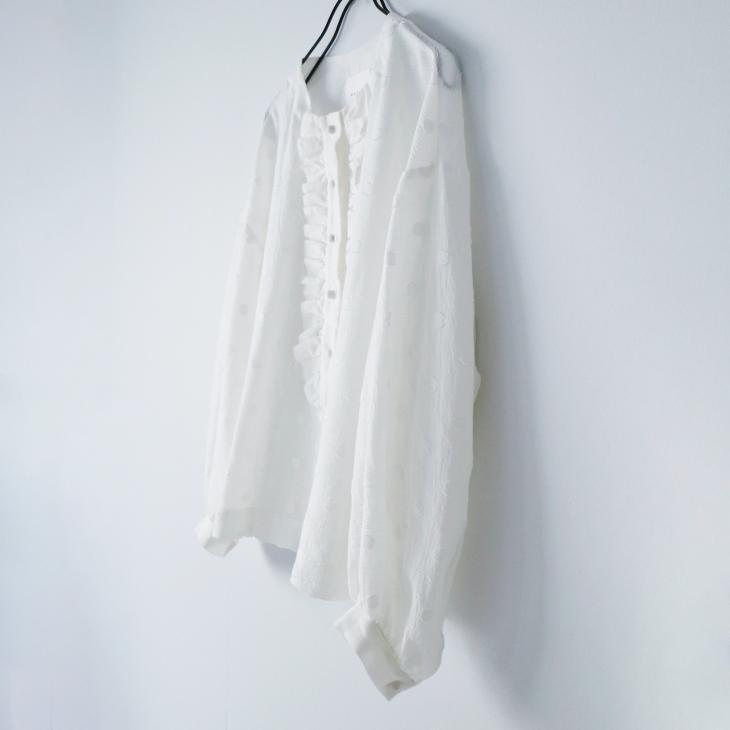 MAGARI マガリ コットン スノードット フリル ブラウス MAGARI マガリ コットン スノードット フリル ブラウス コットン