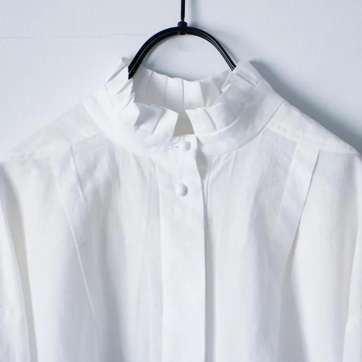 magali リネンブラウス MAGALI ストライプリネン アンティークカラー ブラウス ｜くらすこと