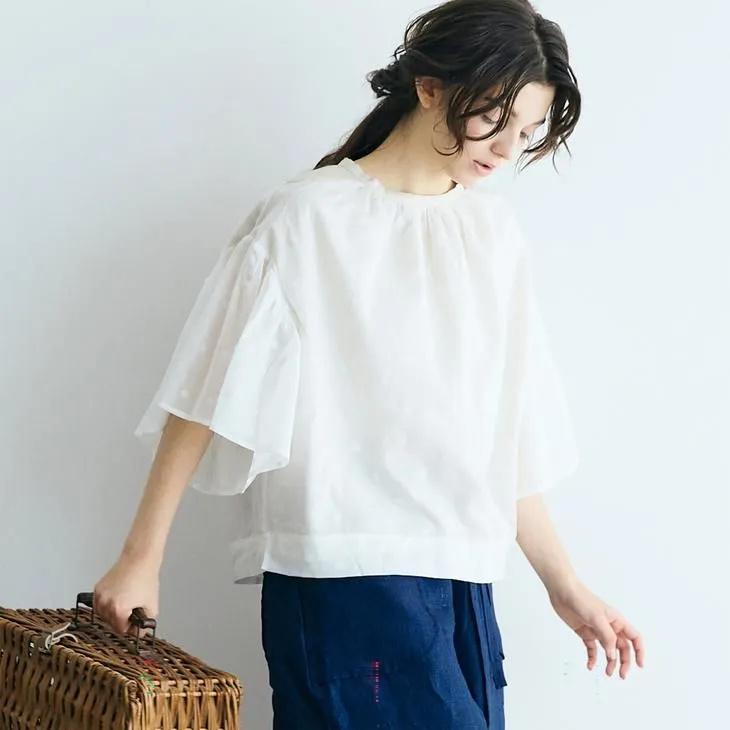MAGALI（マガリ） | ポワンダルジャンコットン・ギャザーブラウス
