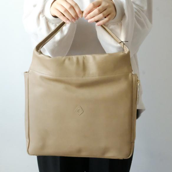 CLEDRAN (クレドラン) | SAVO SIDE ZIPPER BAG (グレージュ) トート