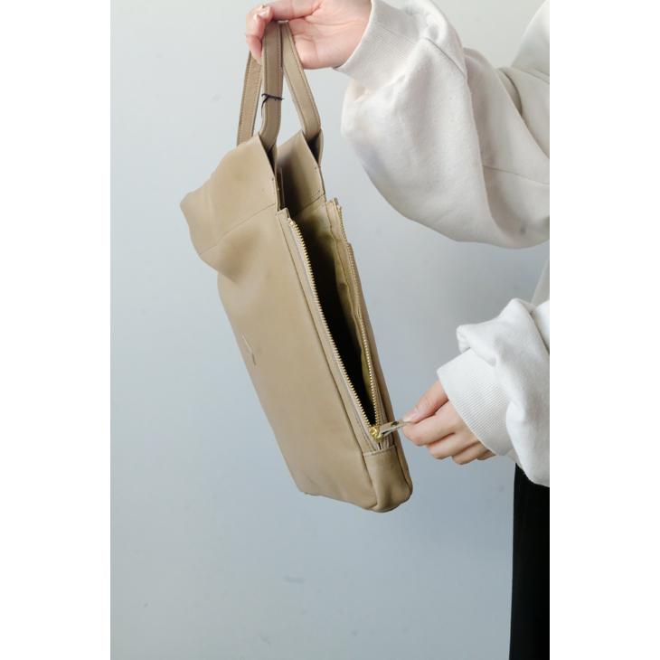 CLEDRAN (クレドラン) | SAVO SIDE ZIPPER BAG (グレージュ) トート 