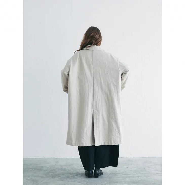 MAGALI マガリ　コート リネン ステンカラー　ロング丈　ロングコート SALE セール】MAGALI | オーガニックコットン・ステンカラーコート