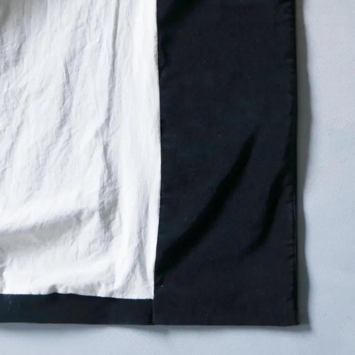【SALE セール】MAGALI | オールドヴィンテージコットン・ダブルボタンコート (ブラック) | マガリ ジャケットの画像